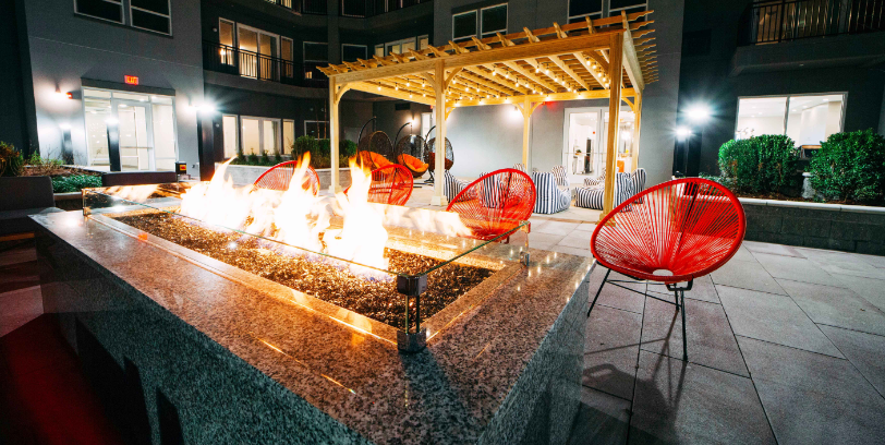 curb-home-2 the curb apartments in norwalk fire pit outdoor amenities