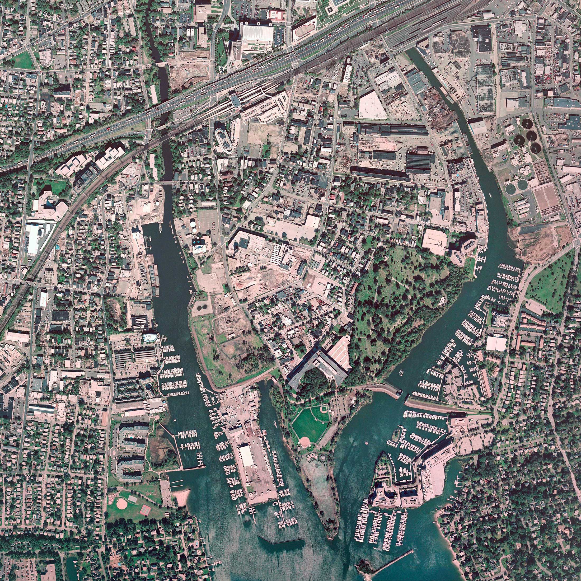 Harbor Point overhead comparison satellite view 2006